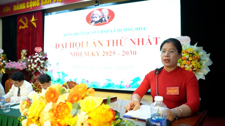 Đại hội Đảng bộ cơ quan UBND xã Dương Hoà lần thứ I, nhiệm kỳ 2025 – 2030 - Ảnh 6.