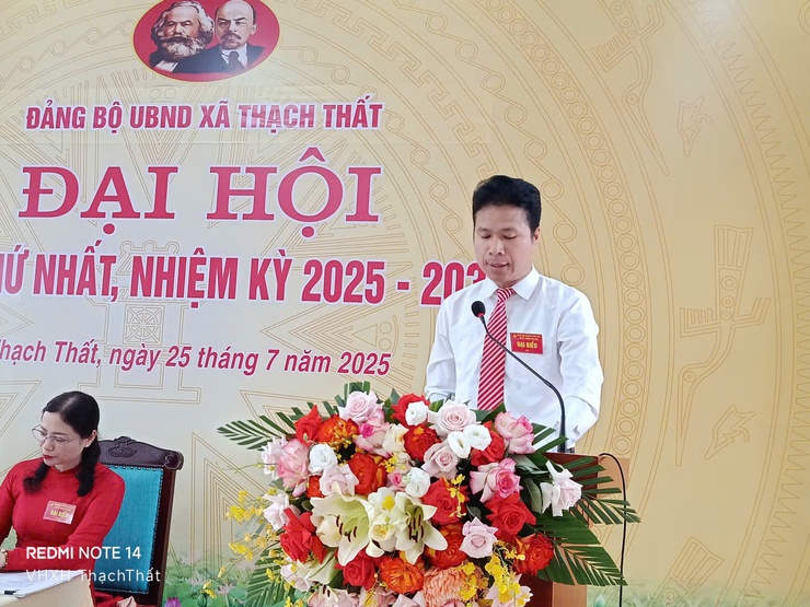 Đại hội Đảng bộ UBND xã Thạch Thất lần thứ Nhất, nhiệm kỳ 2025 - 2030: Dấu mốc quan trọng trong xây dựng chính quyền cơ sở vững mạnh, phục vụ Nhân dân.- Ảnh 5.