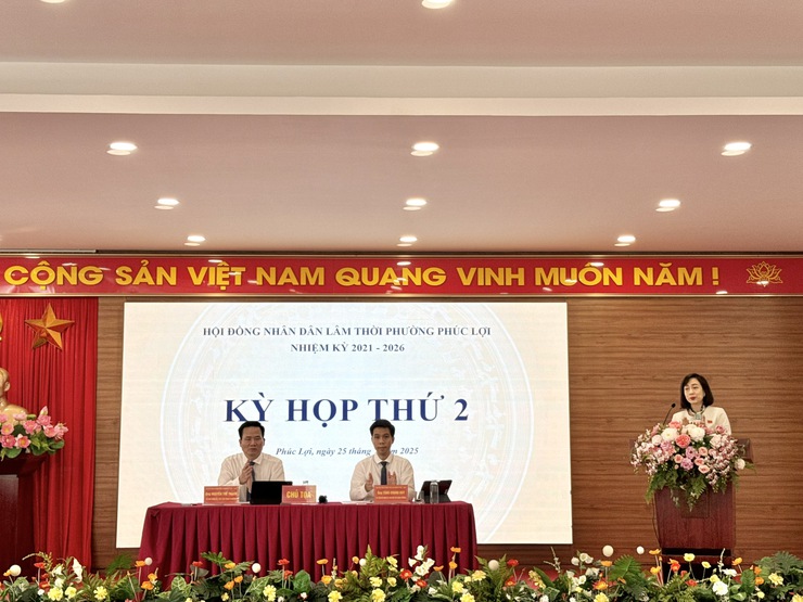 Kỳ họp thứ 2 - HĐND lâm thời phường Phúc Lợi nhiệm kỳ 2021 - 2026- Ảnh 7.