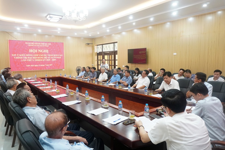 Nhiều ý kiến đóng góp vào Dự thảo báo cáo chính trị Đại hội đảng bộ xã Xuân Mai lần thứ I, nhiệm kỳ 2025 – 2030- Ảnh 3.