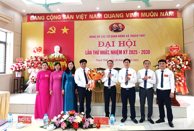 Đại hội Đảng bộ các cơ quan Đảng xã Thạch Thất lần thứ nhất, nhiệm kỳ 2025 - 2030: Đoàn kết - Dân chủ - Kỷ cương- Phát triển- Ảnh 1.