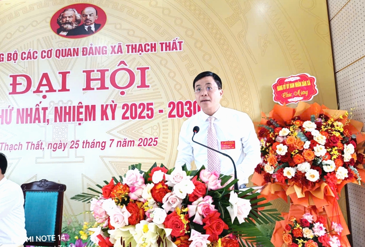 Đại hội Đảng bộ các cơ quan Đảng xã Thạch Thất lần thứ nhất, nhiệm kỳ 2025 - 2030: Đoàn kết - Dân chủ - Kỷ cương- Phát triển- Ảnh 2.