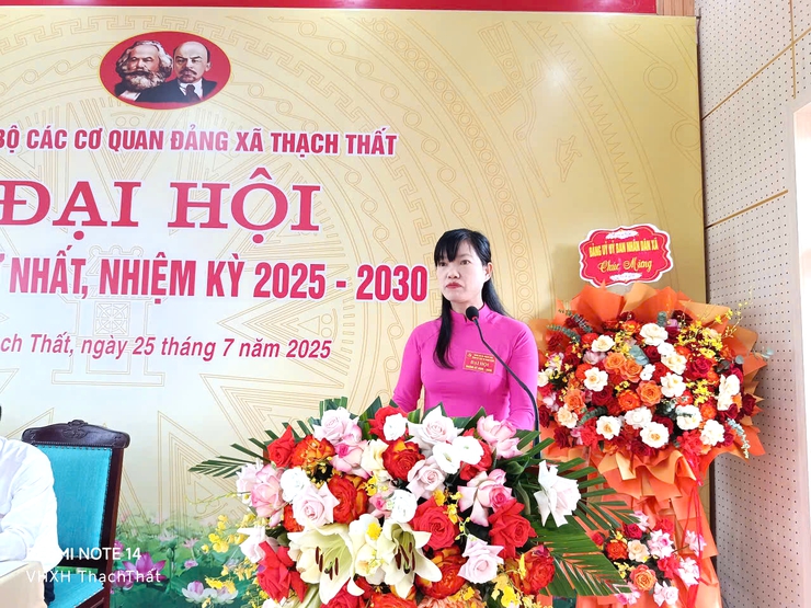 Đại hội Đảng bộ các cơ quan Đảng xã Thạch Thất lần thứ nhất, nhiệm kỳ 2025 - 2030: Đoàn kết - Dân chủ - Kỷ cương- Phát triển- Ảnh 6.