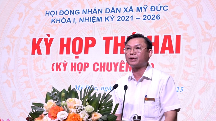 HĐND xã Mỹ Đức khai mạc kỳ họp thứ 2 (kỳ họp chuyên đề) thảo luận và quyết nghị một số nội dung quan trọng- Ảnh 1.