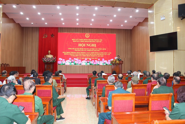 Hội Cựu chiến binh phường Yên Sở tổ chức Hội nghị công bố Quyết định thành lập Hội CCB phường Yên Sở, phát động phong trào thi đua "Cựu chiến binh gương mẫu" 6 tháng cuối năm, chào mừng Đại hội Đảng các cấp và Đại hội CCB, ...- Ảnh 1. Hội Cựu chiến binh phường Yên Sở tổ chức Hội nghị công bố Quyết định thành lập Hội CCB phường Yên Sở, phát động phong trào thi đua "Cựu chiến binh gương mẫu" 6 tháng cuối năm, chào mừng Đại hội Đảng các cấp và Đại hội CCB, ...- Ảnh 1.