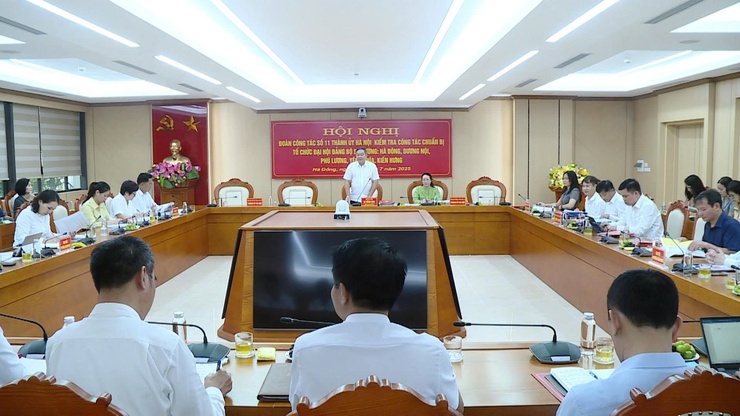 Kiểm tra công tác chuẩn bị Đại hội Đảng tại 5 phường Hà Đông, Dương Nội, Kiến Hưng, Phú Lương, Yên Nghĩa- Ảnh 1.