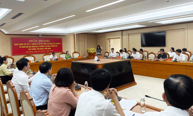 Kiểm tra công tác chuẩn bị Đại hội Đảng tại 5 phường Hà Đông, Dương Nội, Kiến Hưng, Phú Lương, Yên Nghĩa- Ảnh 3.