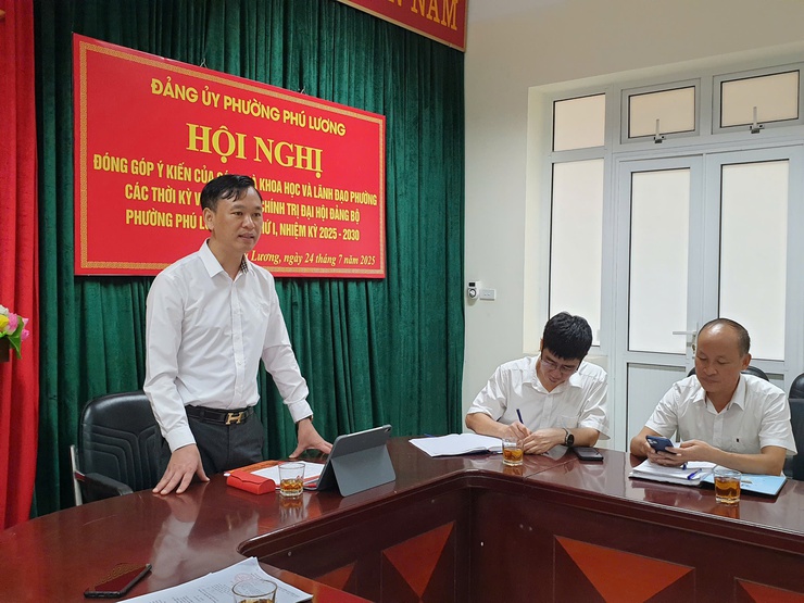 Phường Phú Lương lấy ý kiến Nhà khoa học, nguyên lãnh đạo phường vào báo cáo chính trị trình Đại hội Đại biểu Đảng bộ phường lần thứ I, nhiệm kỳ 2025-2030- Ảnh 2.