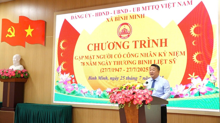 Xã Bình Minh tri ân các anh hùng liệt sĩ, thương, bệnh binh nhân kỷ niệm 78 năm Ngày Thương binh - Liệt sĩ- Ảnh 4.