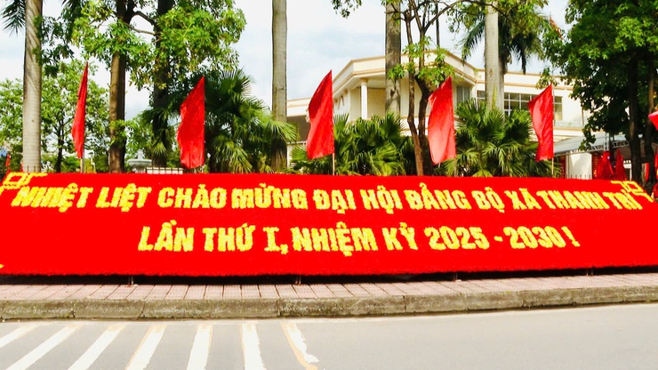 Xã Thanh Trì: Tưng bừng cờ hoa chào mừng Đại hội Đảng bộ xã lần thứ I, nhiệm kỳ 2025 - 2030- Ảnh 9.