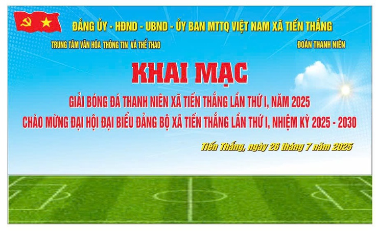 Xã Tiến Thắng sẵn sàng khai mạc Giải bóng đá thanh niên lần thứ I năm 2025- Ảnh 1.