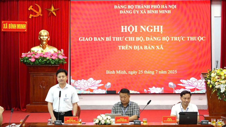 Đảng uỷ xã Bình Minh tổ chức hội nghị giao ban với các đồng chí Bí thư Chi bộ, Đảng bộ trực thuộc trên địa bàn- Ảnh 6.