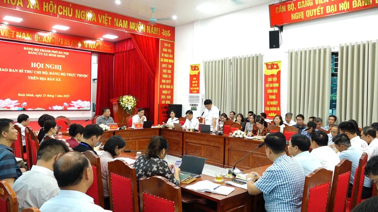 Đảng uỷ xã Bình Minh tổ chức hội nghị giao ban với các đồng chí Bí thư Chi bộ, Đảng bộ trực thuộc trên địa bàn- Ảnh 3.