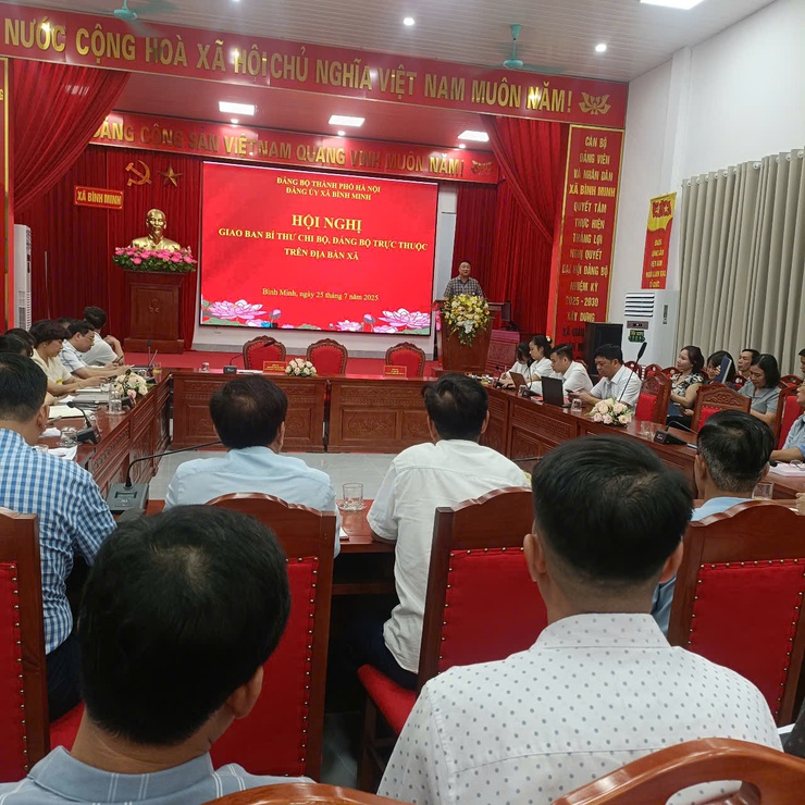 Đảng uỷ xã Bình Minh tổ chức hội nghị giao ban với các đồng chí Bí thư Chi bộ, Đảng bộ trực thuộc trên địa bàn- Ảnh 7.