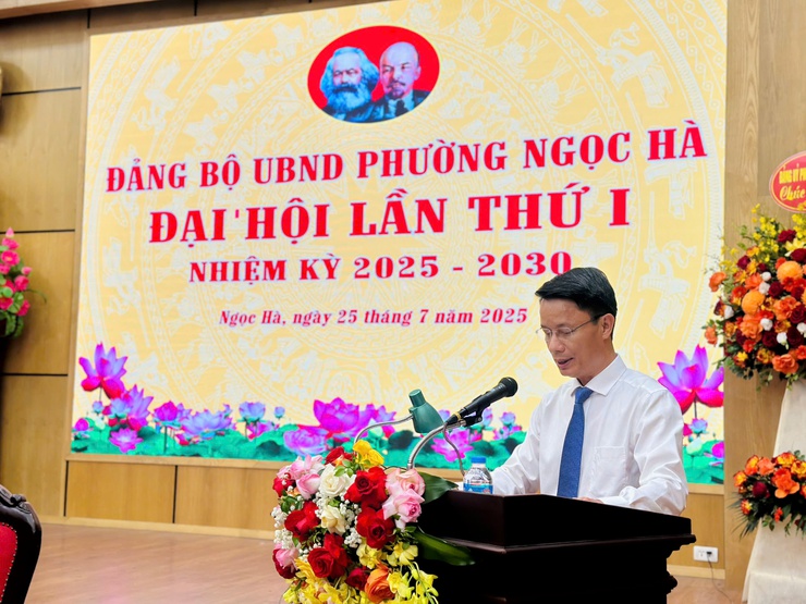 Tổ chức thành công Đại hội Đảng bộ UBND phường Ngọc Hà lần thứ I, nhiệm kỳ 2025 - 2030- Ảnh 7.