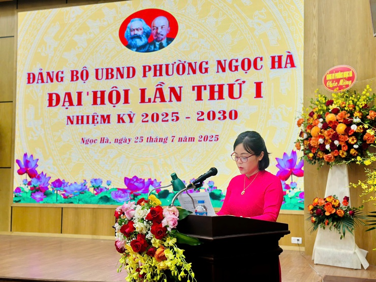 Tổ chức thành công Đại hội Đảng bộ UBND phường Ngọc Hà lần thứ I, nhiệm kỳ 2025 - 2030- Ảnh 8.