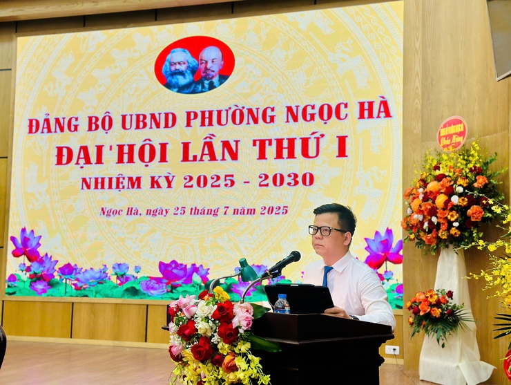 Tổ chức thành công Đại hội Đảng bộ UBND phường Ngọc Hà lần thứ I, nhiệm kỳ 2025 - 2030- Ảnh 4.