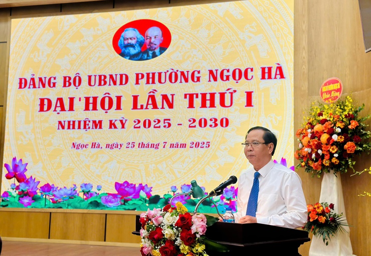 Tổ chức thành công Đại hội Đảng bộ UBND phường Ngọc Hà lần thứ I, nhiệm kỳ 2025 - 2030- Ảnh 5.