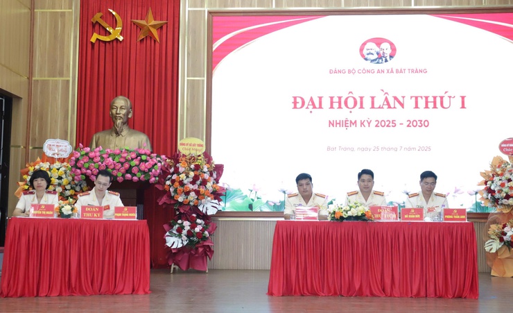 Công an xã Bát Tràng tổ chức Đại hội Đảng bộ lần thứ nhất, nhiệm kỳ 2025-2030- Ảnh 2.