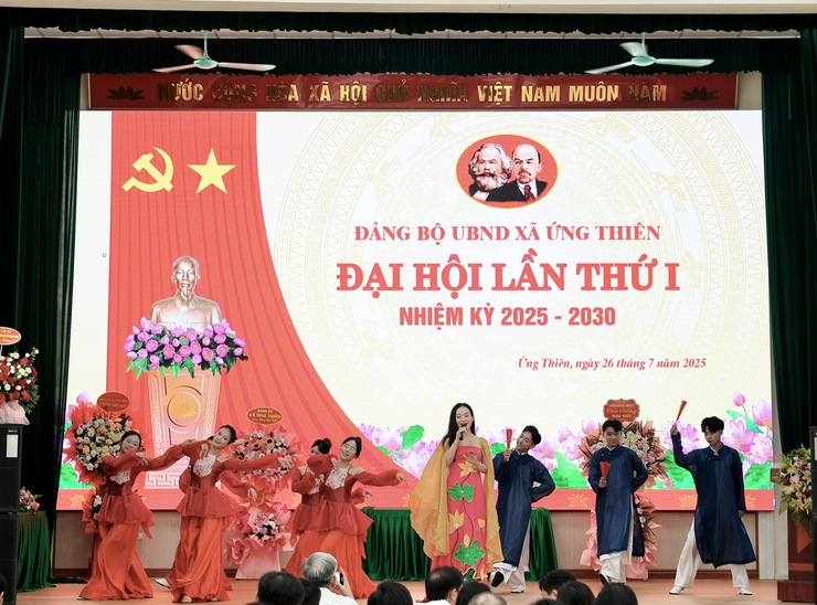 Đại hội Đảng bộ UBND xã Ứng Thiên lần thứ nhất, nhiệm kỳ 2025-2030- Ảnh 7.
