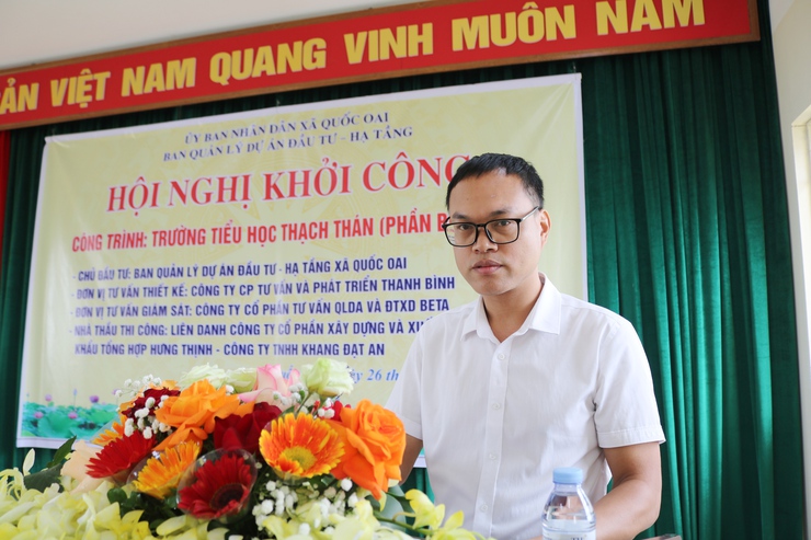 Xã Quốc Oai tổ chức hội nghị khởi công phần bổ sung công trình Trường Tiểu học Thạch Thán- Ảnh 3.