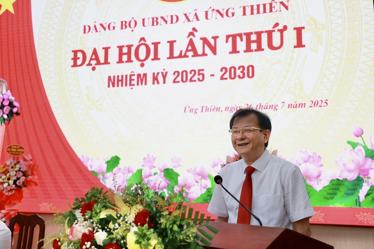 Đại hội Đảng bộ UBND xã Ứng Thiên lần thứ nhất, nhiệm kỳ 2025-2030- Ảnh 3.