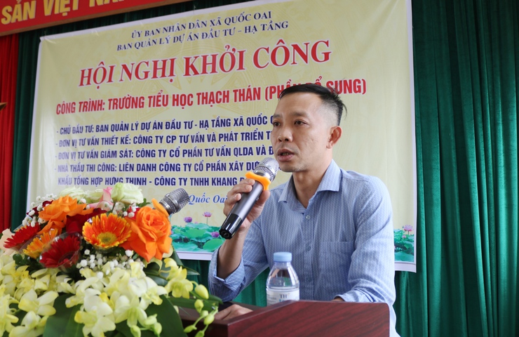 Xã Quốc Oai tổ chức hội nghị khởi công phần bổ sung công trình Trường Tiểu học Thạch Thán- Ảnh 5.