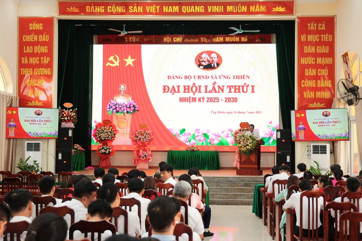 Đại hội Đảng bộ UBND xã Ứng Thiên lần thứ nhất, nhiệm kỳ 2025-2030- Ảnh 5.