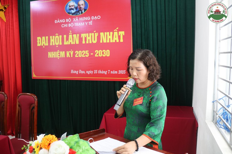 Chi bộ Trạm Y tế xã Hưng Đạo tổ chức Đại hội lần thứ I nhiệm kỳ 2025-2030- Ảnh 2.