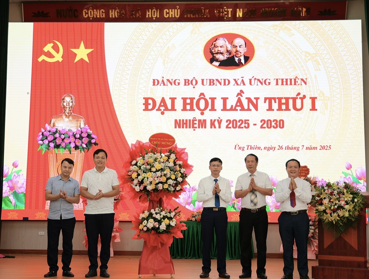 Đại hội Đảng bộ UBND xã Ứng Thiên lần thứ nhất, nhiệm kỳ 2025-2030- Ảnh 4.