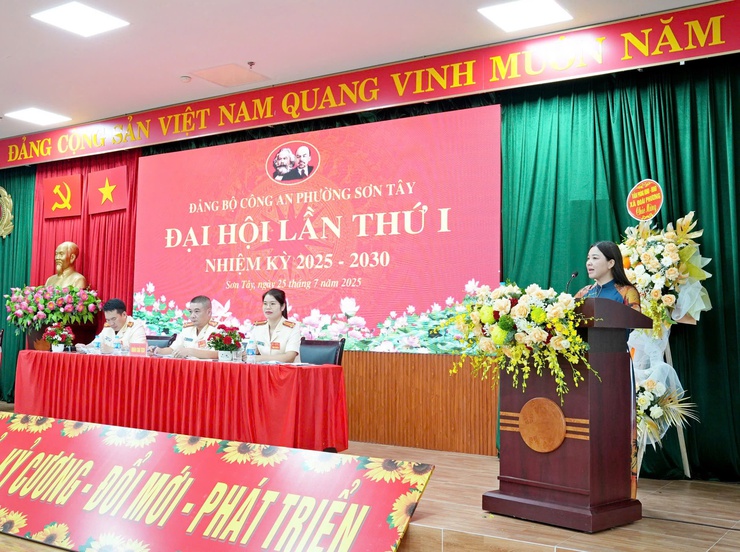 Đại hội Đảng bộ Công an phường Sơn Tây lần thứ I, nhiệm kỳ 2025–2030- Ảnh 3.