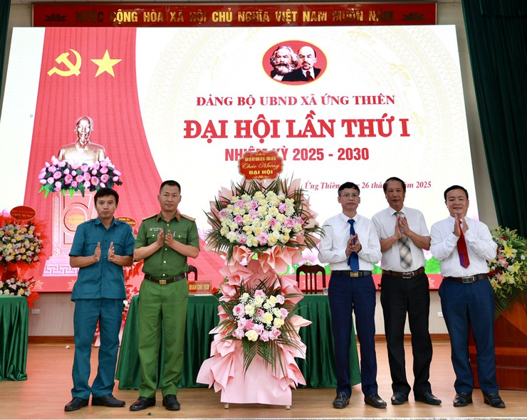 Đại hội Đảng bộ UBND xã Ứng Thiên lần thứ nhất, nhiệm kỳ 2025-2030- Ảnh 8.