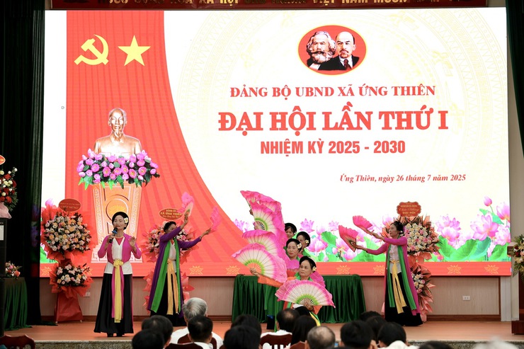 Đại hội Đảng bộ UBND xã Ứng Thiên lần thứ nhất, nhiệm kỳ 2025-2030- Ảnh 6.