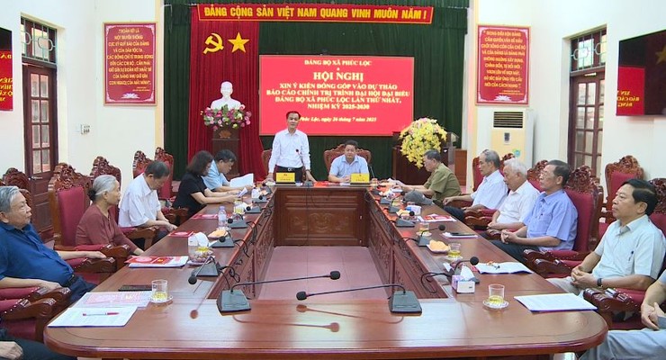 Đảng ủy xã Phúc Lộc tổ chức Hội nghị xin ý kiến góp ý vào dự thảo Báo cáo Chính trị Đảng bộ xã lần thứ I, nhiệm kỳ 2025-2030- Ảnh 7.