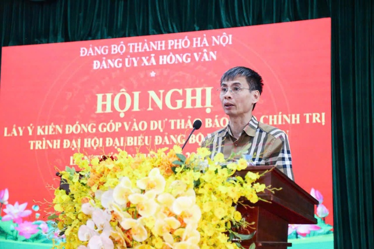 Đảng uỷ Xã Hồng Vân tổ chức hội nghị lấy ý kiến góp ý vào dự thảo Văn kiện Đại hội Đảng bộ xã lần thứ I, nhiệm kỳ 2025-2030- Ảnh 5.