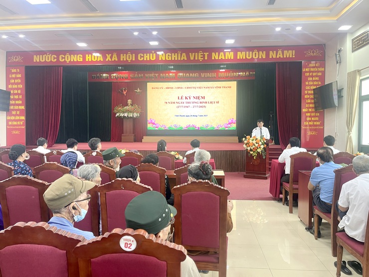 ĐẢNG ỦY – HĐND – UBND – UBMTTQ XÃ VĨNH THANH TRANG TRỌNG TỔ CHỨC LỄ KỶ NIỆM 78 NĂM NGÀY THƯƠNG BINH – LIỆT SĨ (27/7/1947 – 27/7/2025)- Ảnh 1.