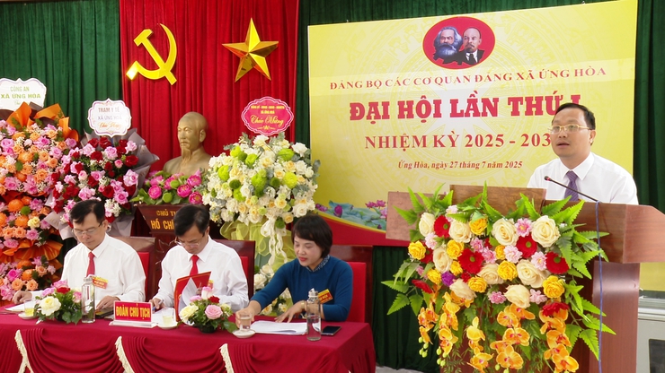 ĐẢNG BỘ CÁC CƠ QUAN ĐẢNG XÃ ỨNG HOÀ TỔ CHỨC ĐẠI HỘI LẦN THỨ NHẤT, NHIỆM KỲ 2025 – 2030.- Ảnh 2.