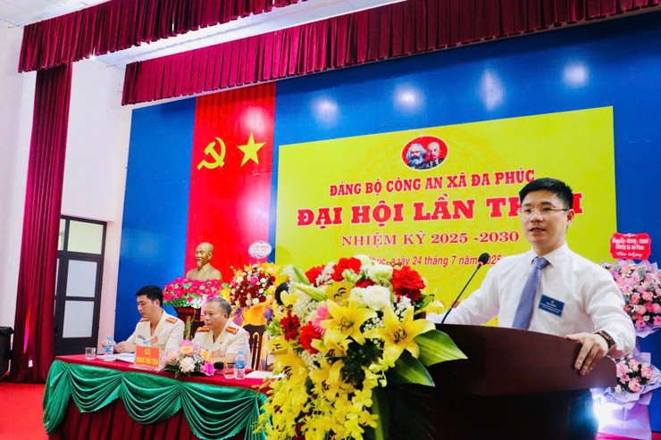 ĐẠI HỘI ĐẢNG BỘ CÔNG AN XÃ ĐA PHÚC LẦN THỨ NHẤT, NHIỆM KỲ 2025 – 2030- Ảnh 2.