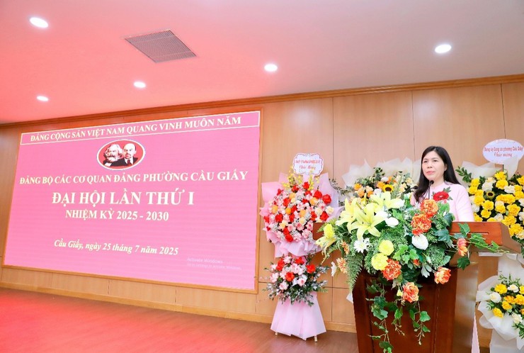 Đảng bộ các cơ quan Đảng phường Cầu Giấy lần thứ I: "Đoàn kết - dân chủ - kỷ cương - sáng tạo - phát triển"- Ảnh 2.