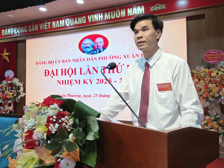 Đảng bộ UBND phường Xuân Phương Đại hội lần thứ I, nhiệm kỳ 2025 - 2030.- Ảnh 7.