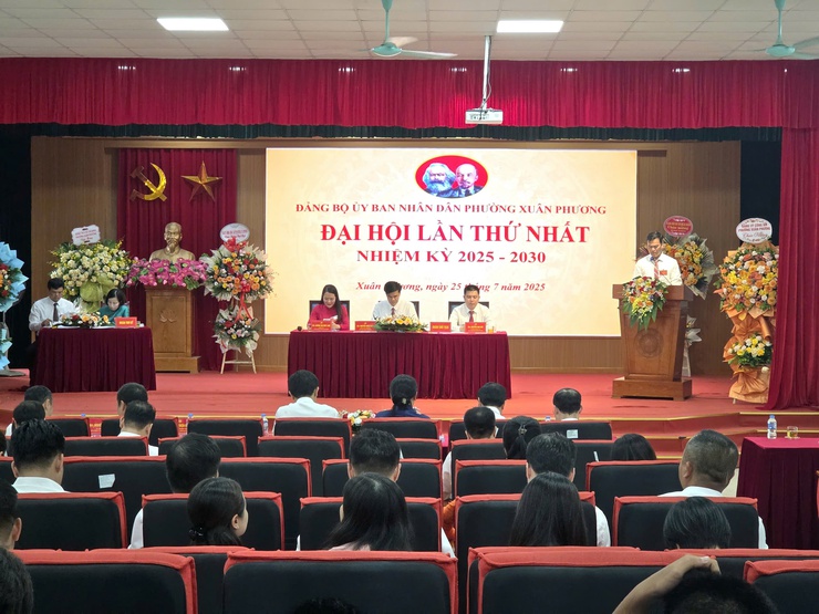 Đảng bộ UBND phường Xuân Phương Đại hội lần thứ I, nhiệm kỳ 2025 - 2030.- Ảnh 5.