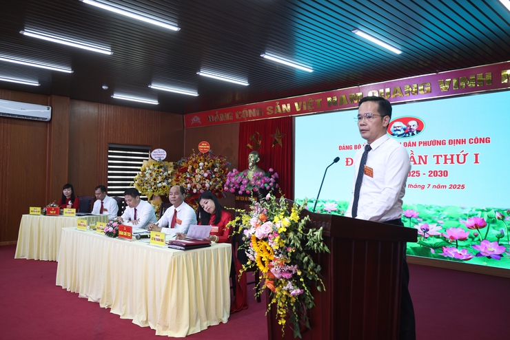Đại hội Đảng bộ Ủy ban nhân dân phường Định Công lần thứ nhất, nhiệm kỳ 2025 - 2030- Ảnh 4.
