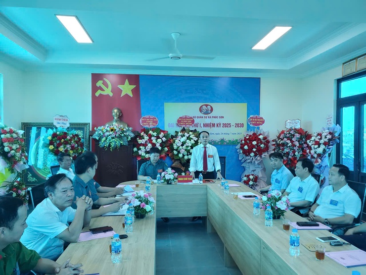 Tổ chức thành công Đại hội Chi bộ Quân sự xã Phúc Sơn lần thứ Nhất, nhiệm kỳ 2025 – 2030- Ảnh 1.