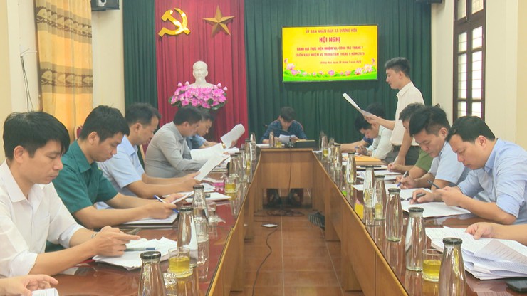 UBND xã đánh giá tình hình thực hiện nhiệm vụ công tác tháng 7, triển khai nhiệm vụ trọng tâm tháng 8/2025 - Ảnh 1.