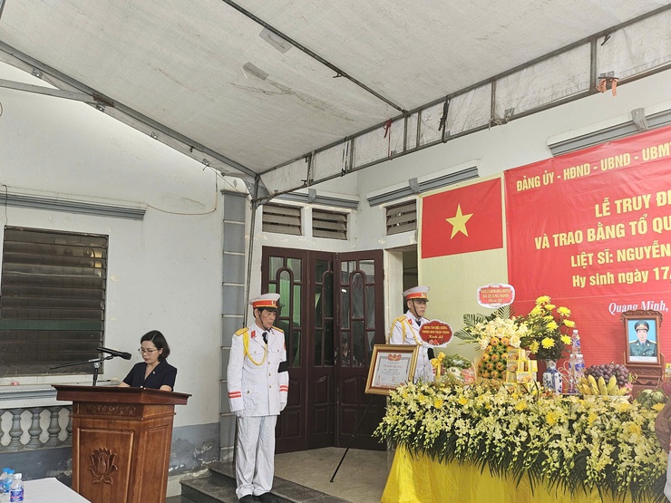 Xã Quang Minh tổ chức trọng thể lễ truy điệu và cấp Bằng Tổ quốc ghi công cho Liệt sỹ Nguyễn Văn Tíu- Ảnh 2.