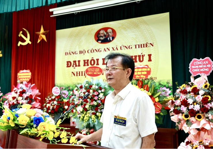 Đại hội Đảng bộ Công an xã Ứng Thiên lần thứ I, nhiệm kỳ 2025-2030- Ảnh 4.