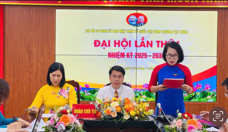 Đại hội Chi bộ Cơ quan Uỷ ban MTTQ Việt Nam phường Việt Hưng lần thứ I, nhiệm kỳ 2025 – 2030- Ảnh 4.