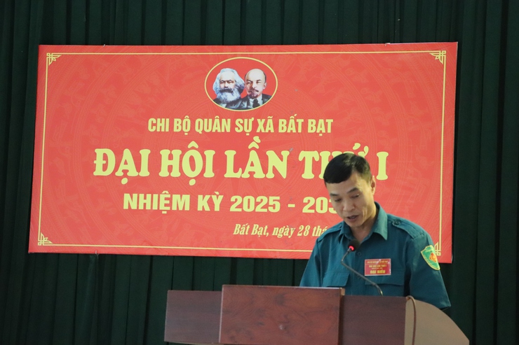 Đại hội Chi bộ Quân sự xã Bất Bạt lần thứ I, nhiệm kỳ 2025 – 2030: Dấu mốc quan trọng trong công tác xây dựng lực lượng vũ trang địa phương- Ảnh 3.