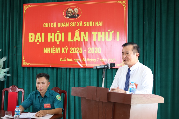 Đại hội Chi bộ Quân sự xã Suối Hai nhiệm kỳ 2025 -2030: Xây dựng lực lượng vững mạnh, chính quy, sẵn sàng chiến đấu cao- Ảnh 3.