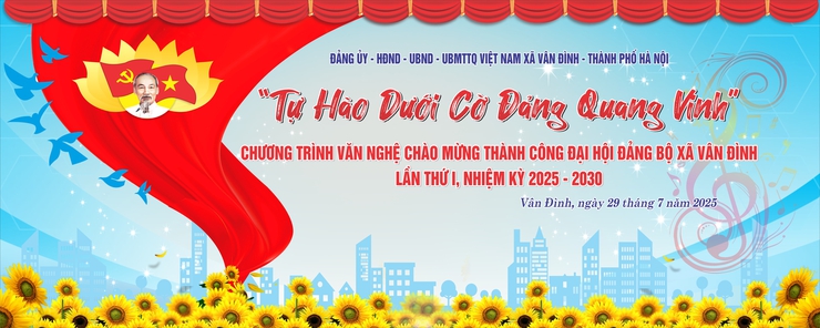 THƯ MỜI THAM DỰ CHƯƠNG TRÌNH NGHỆ THUẬT CHÀO MỪNG THÀNH CÔNG ĐẠI HỘI ĐẢNG BỘ XÃ VÂN ĐÌNH LẦN THỨ I, NHIỆM KỲ 2025 - 2030- Ảnh 1.